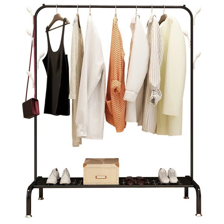 Black K/D clothing display rack, coat rack