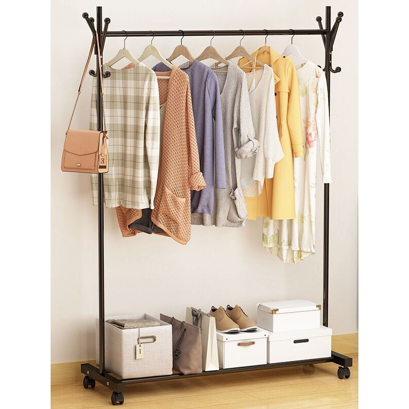 Black K/D clothing display rack, coat rack