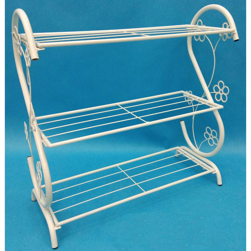  3tiers movable metal shoes rack with 2 