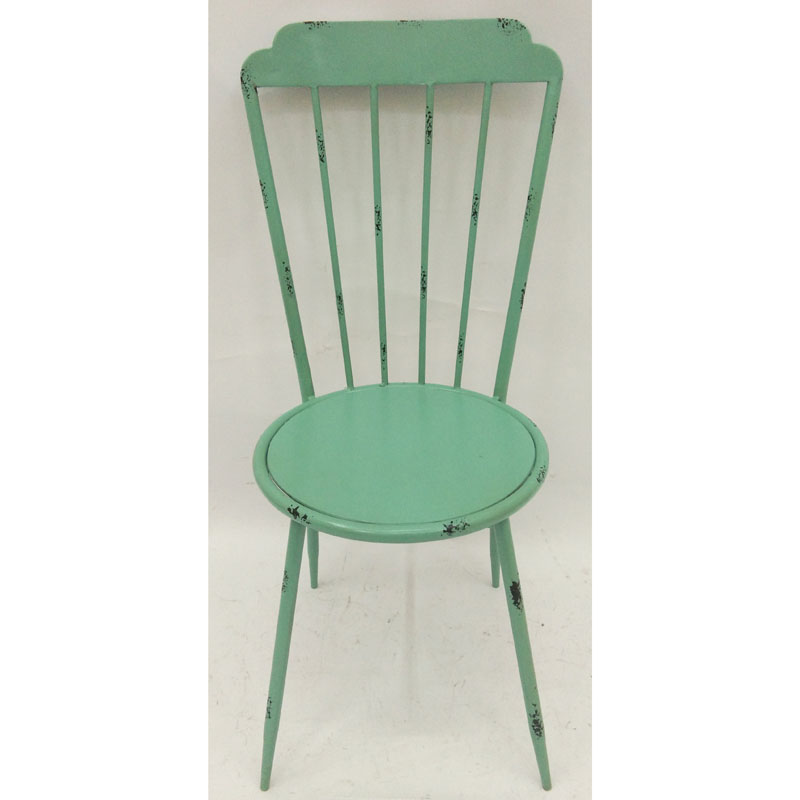Distressed blue color metal garden bistro chair/dinning chair