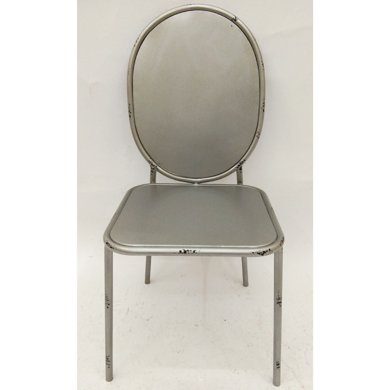 Distressed gun metal color metal garden bistro chair/dinning chair 