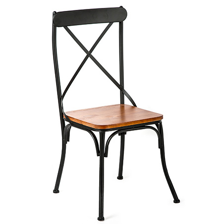 Custom order & ready to ship metal dinning chair with wood seat, more colors available