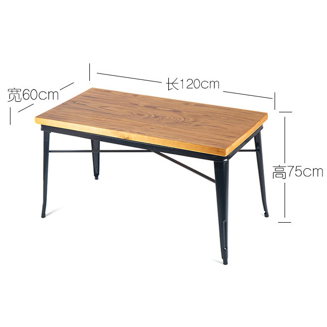 Custom order & ready to ship metal dinning table with solid wood top, sizes and colors defined by you