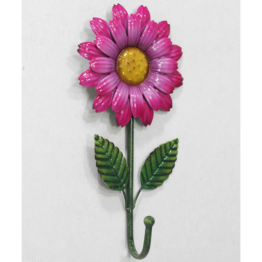 Metal flower wall decor with hanger