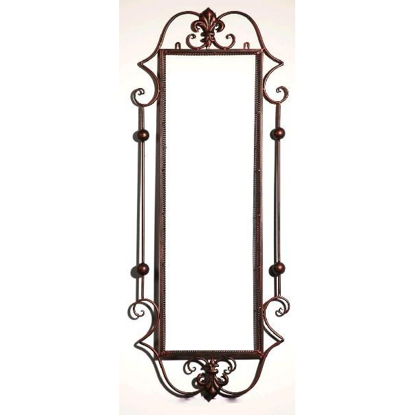 Metal framed decorative mirror