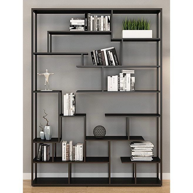 Metal book shelf, corner shelf, display shelf 