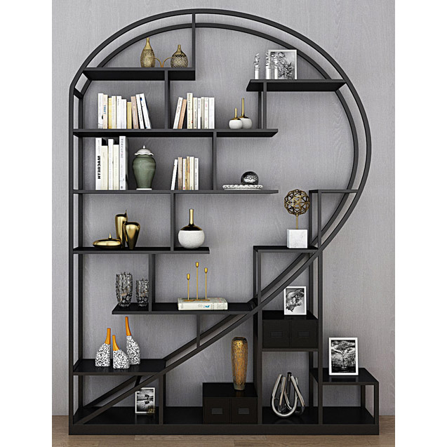 Metal  book shelf, corner shelf, display shelf