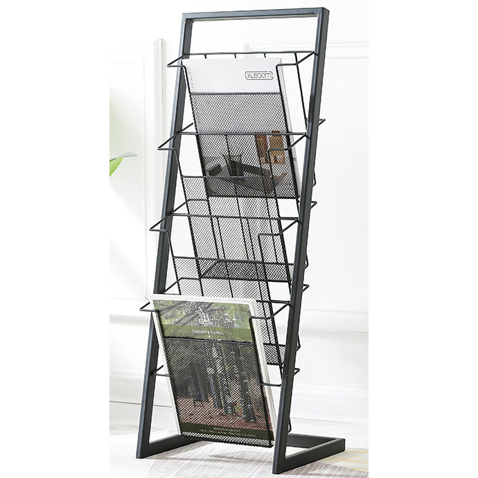 Modern metal floor standing magazine rack, magazine holder, brochure holder,newspaper rack 