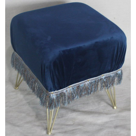 square ottoman with tassels