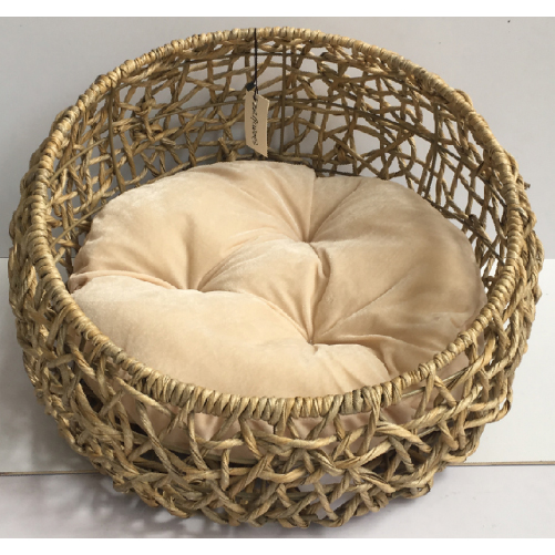 Cornstraw pet bed with cushion 